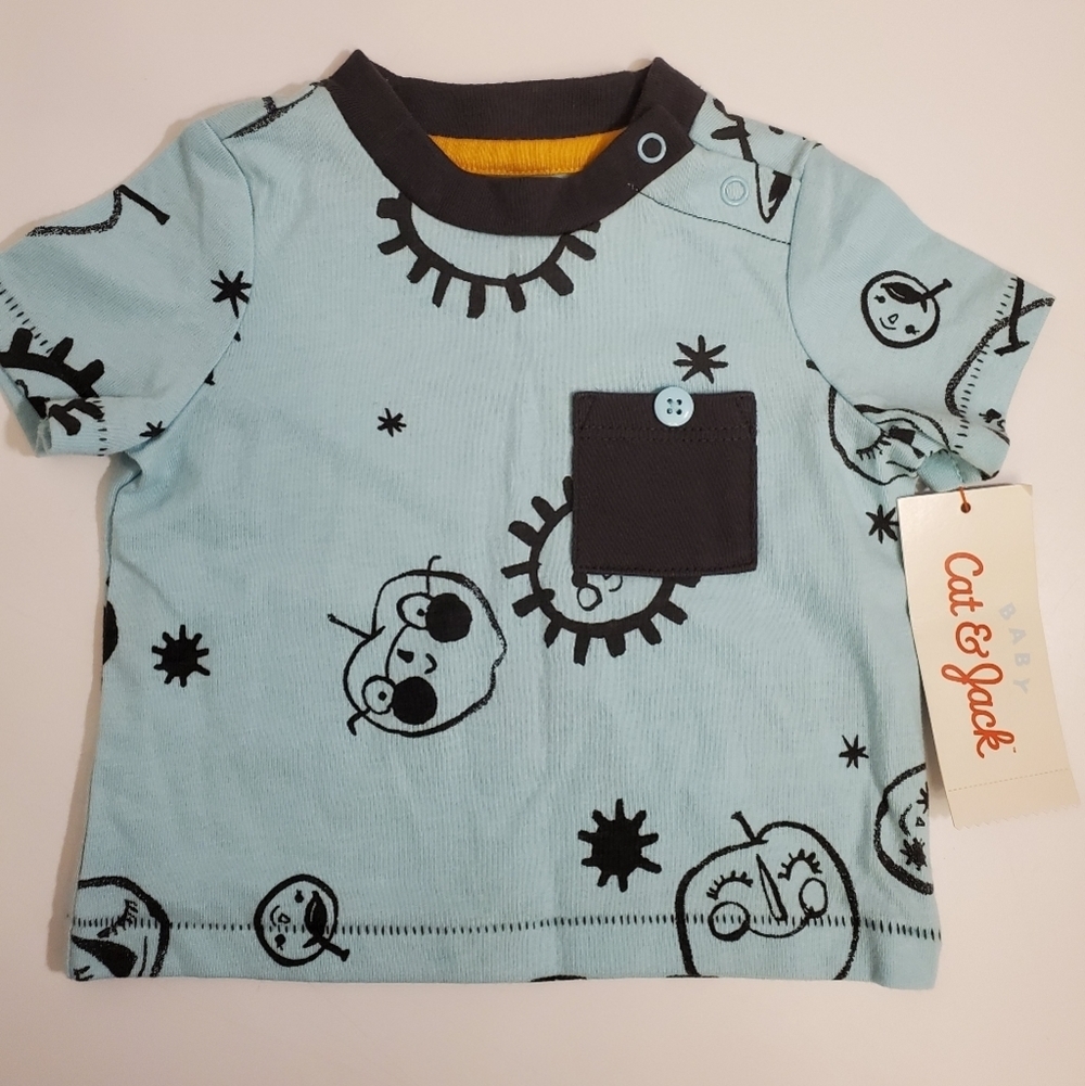 NWT Cat & Jack Boys Graphic T-Shirt Sz NB